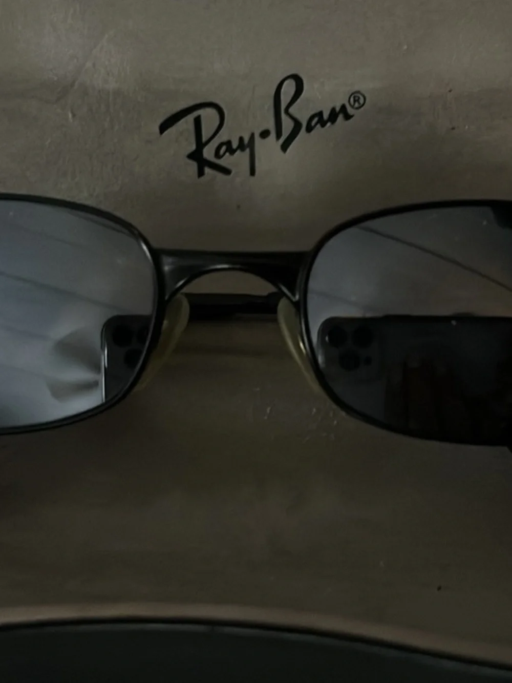 Ray-Ban Men's Black Frame Sunglasses with Gray Lenses
